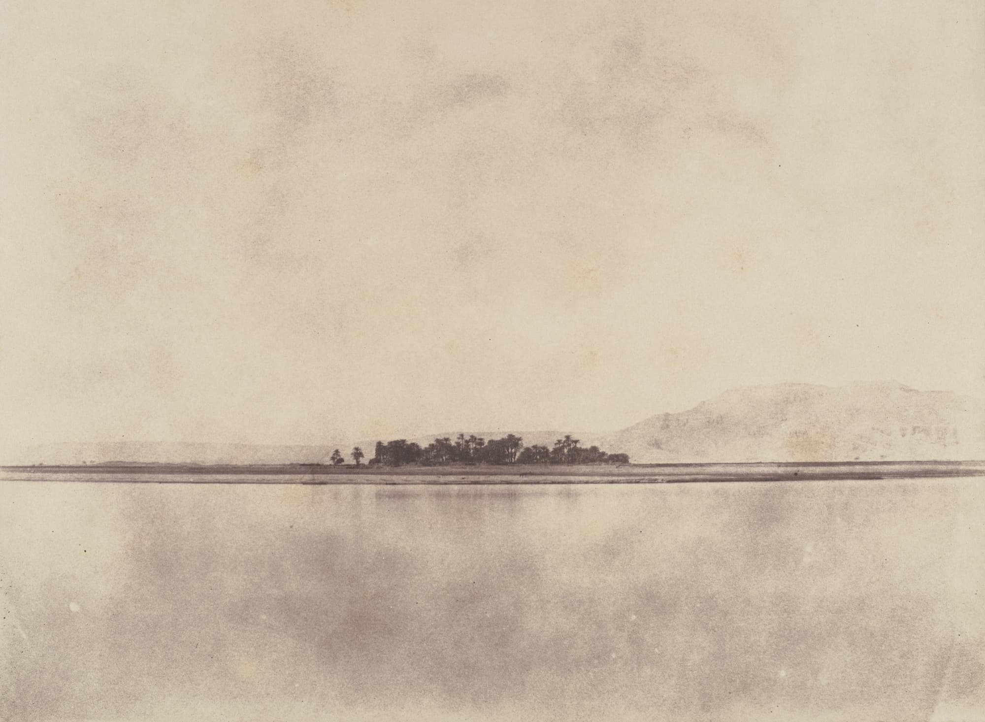 John Beasley Green - Le Nil devant les collines thébaines - 1853 ou 1854